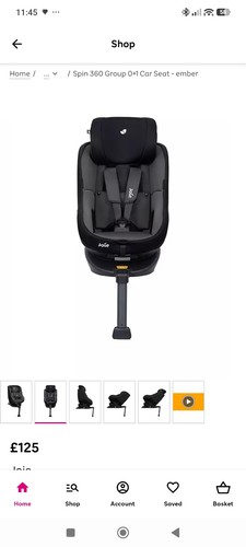 Joie 360spin isofix car - isofix,